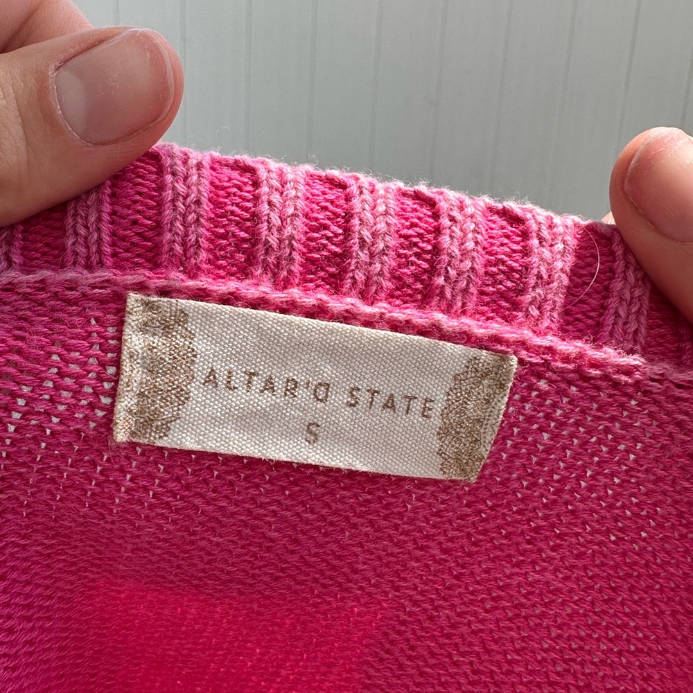 Pink Cable Knit Sweater - Picture 4 of 4